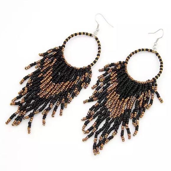 Boho Beaded Earrings Nwt